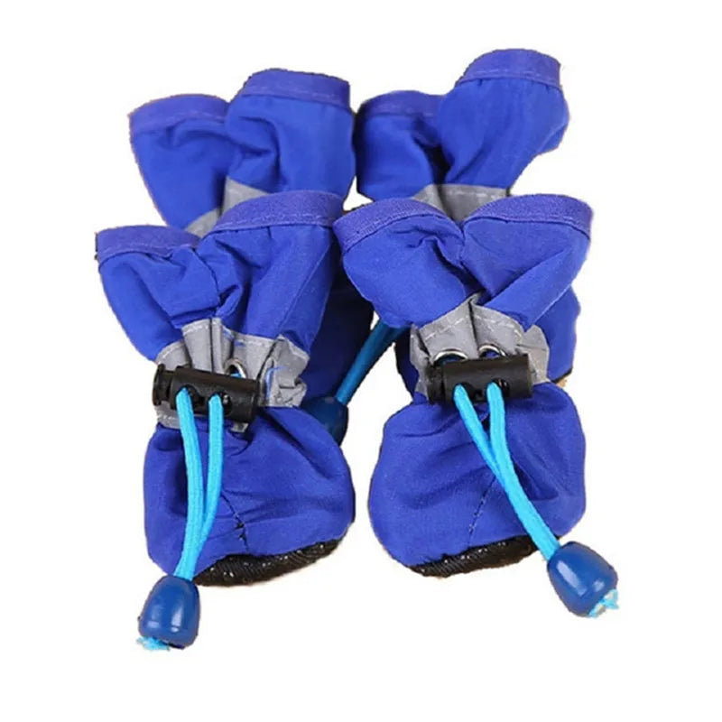 4pcs Water-Resistant Dog Shoes For Small Dogs -pet waterproof booties/ footwear/ heat protection - Protect Your Pet's Paws And Keep Them Dry,Outdoor rain boots for dogs
