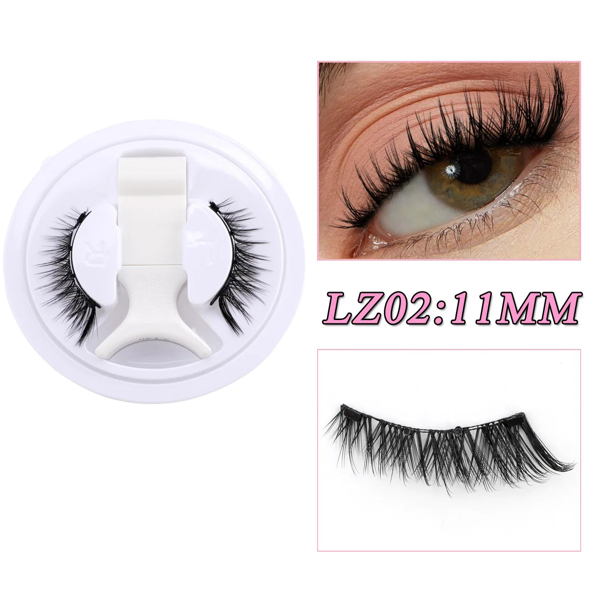 Magnetic False Lash Kit Eyelashes (Cat eye) Reusable, natural full look, easy to apply