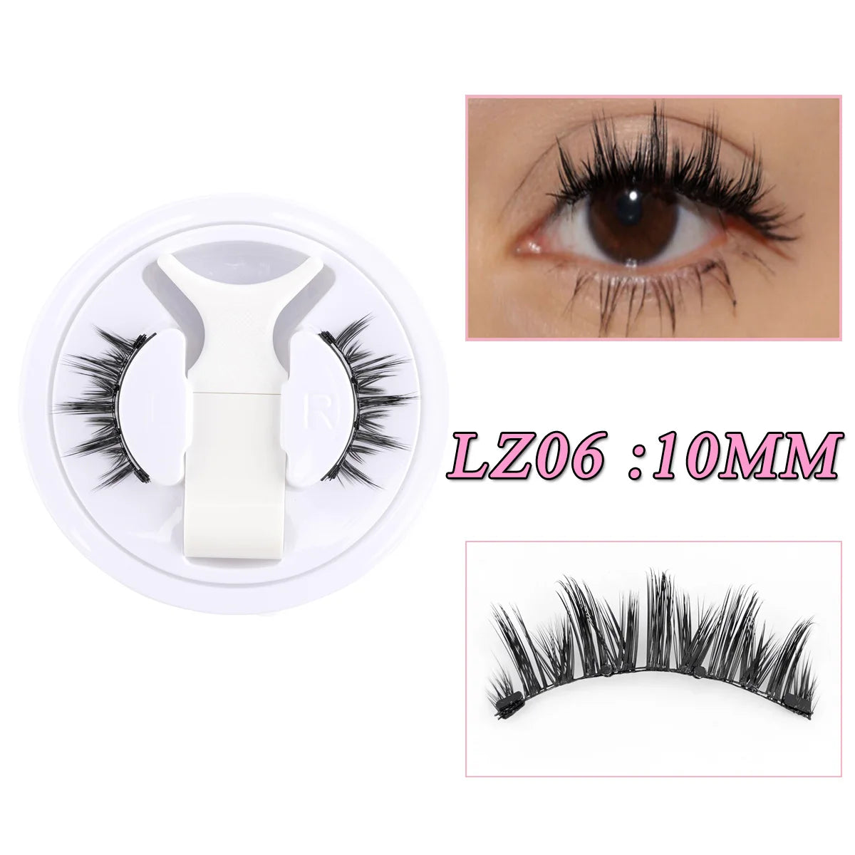 Magnetic False Lash Kit Eyelashes (Cat eye) Reusable, natural full look, easy to apply