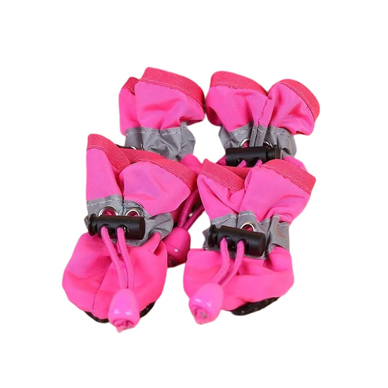 4pcs Water-Resistant Dog Shoes For Small Dogs -pet waterproof booties/ footwear/ heat protection - Protect Your Pet's Paws And Keep Them Dry,Outdoor rain boots for dogs