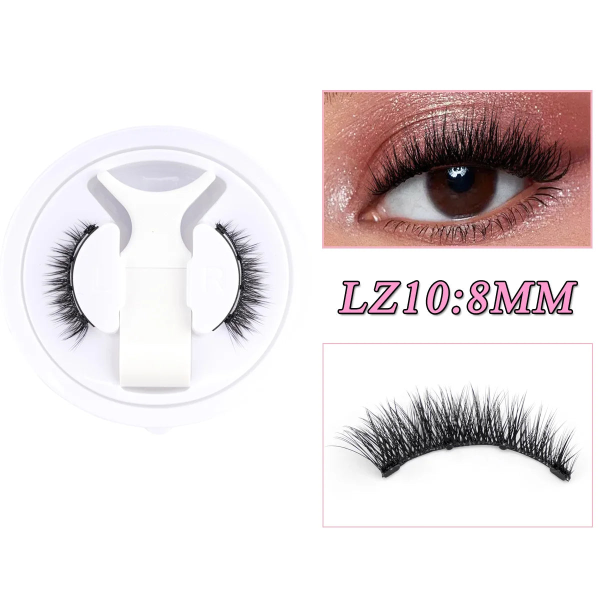 Magnetic False Lash Kit Eyelashes (Cat eye) Reusable, natural full look, easy to apply
