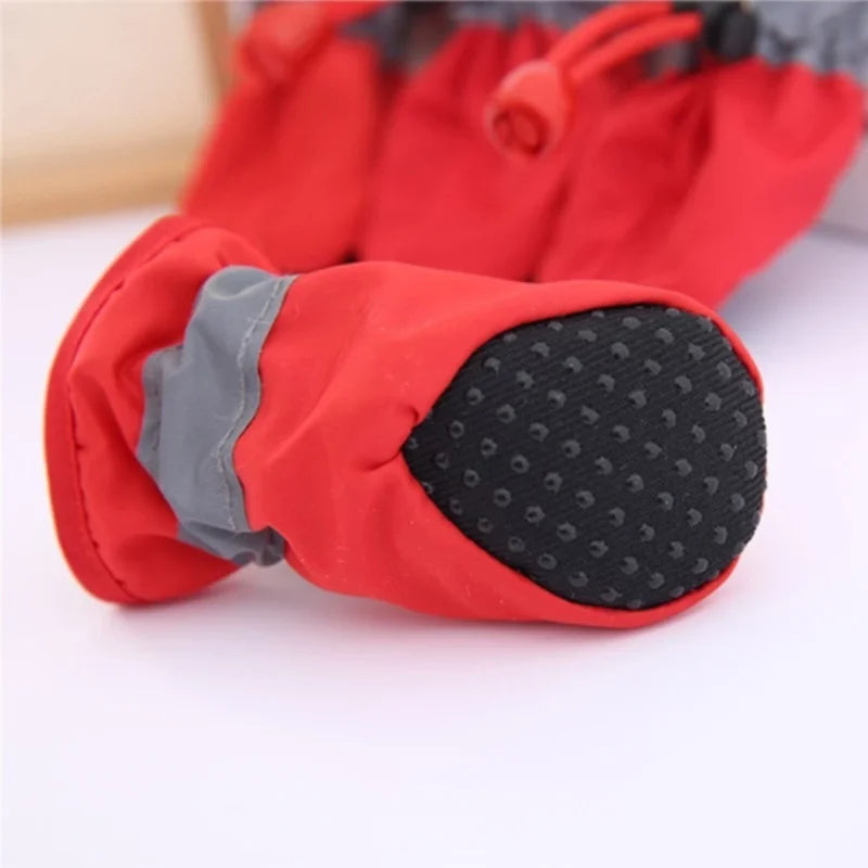 4pcs Water-Resistant Dog Shoes For Small Dogs -pet waterproof booties/ footwear/ heat protection - Protect Your Pet's Paws And Keep Them Dry,Outdoor rain boots for dogs
