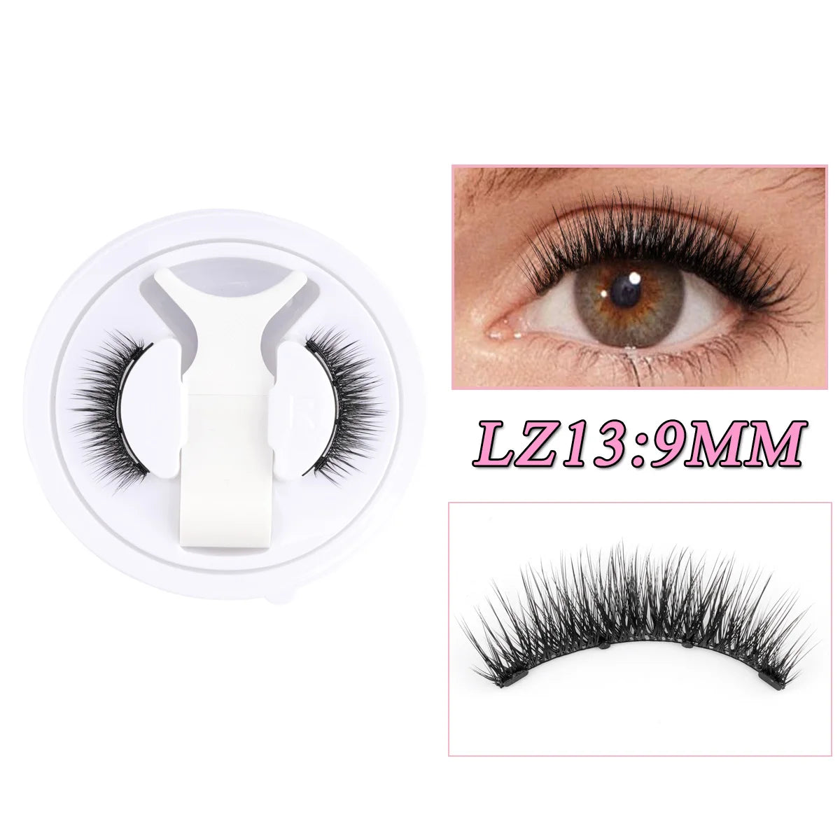 Magnetic False Lash Kit Eyelashes (Cat eye) Reusable, natural full look, easy to apply