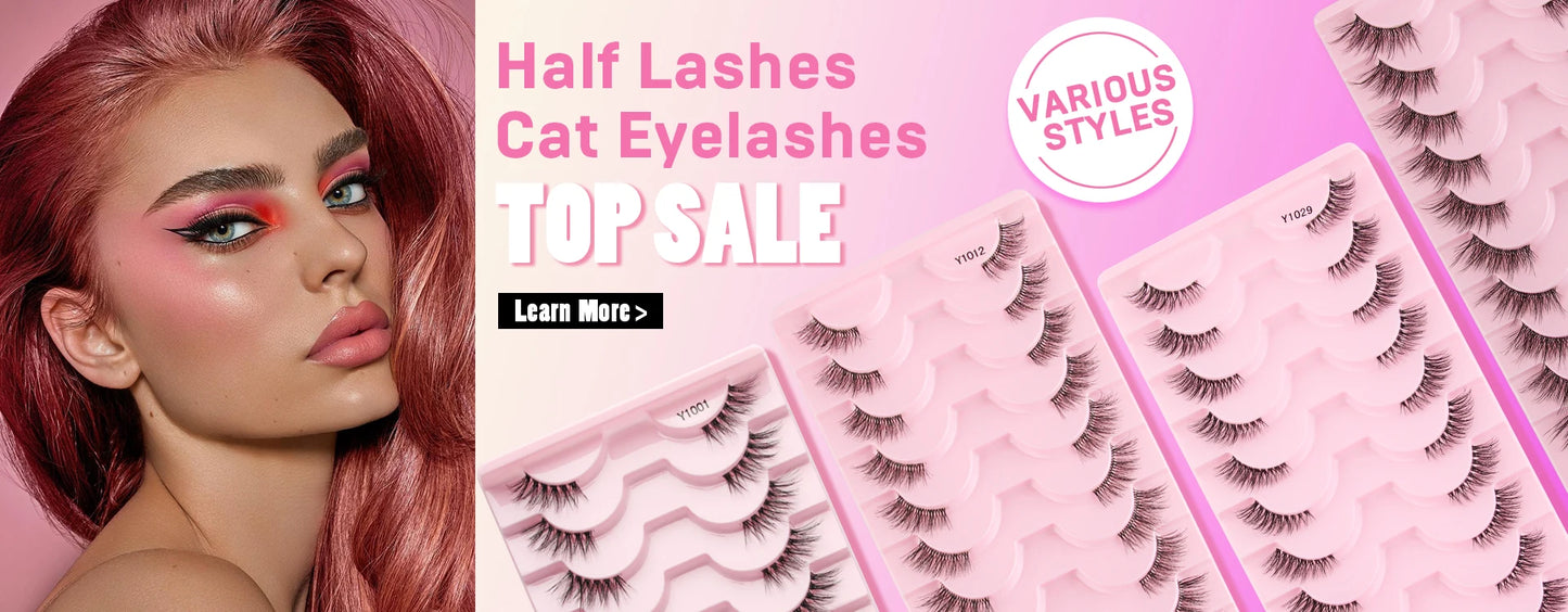 Magnetic False Lash Kit Eyelashes (Cat eye) Reusable, natural full look, easy to apply